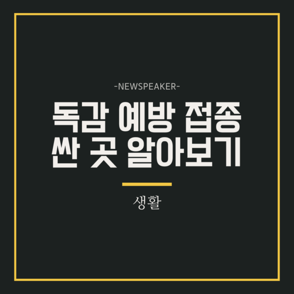 독감예방접종 싼 곳