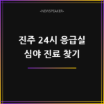 경남 진주시 24시 응급실과 심야 진료 찾기