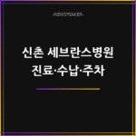 신촌 세브란스병원 진료 안내와 수납, 주차