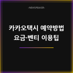 카카오택시 예약방법