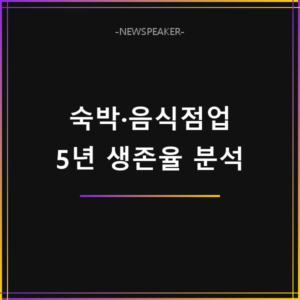 숙박 음식점업 5년 생존율