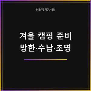 알리 겨울 캠핑용품 추천