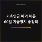 기초연금 해외 체류 지급정지