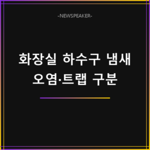 화장실 하수구 냄새 제거