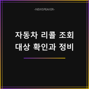 자동차 리콜 대상 조회