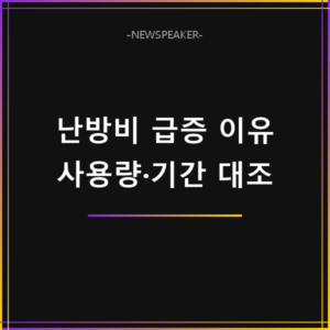 난방비 갑자기 많이 나오는 이유