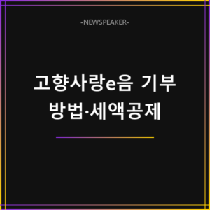 고향사랑e음 기부 방법