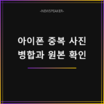 아이폰 중복 사진 정리