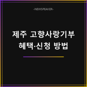 제주 고향사랑기부제