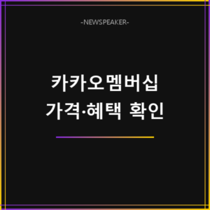 카카오멤버십 가격과 혜택