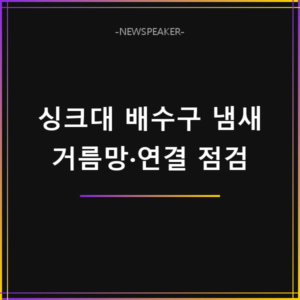 싱크대 배수구 냄새 제거