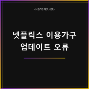 넷플릭스 가구 업데이트 오류
